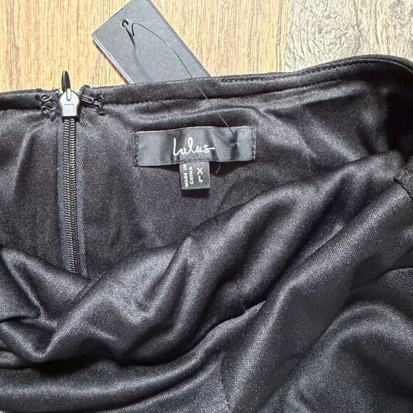 Lulus Head to Cocktail Hour Black Halter Neck Maxi Dress Women's Size XL NWT! - Picture 4 of 5